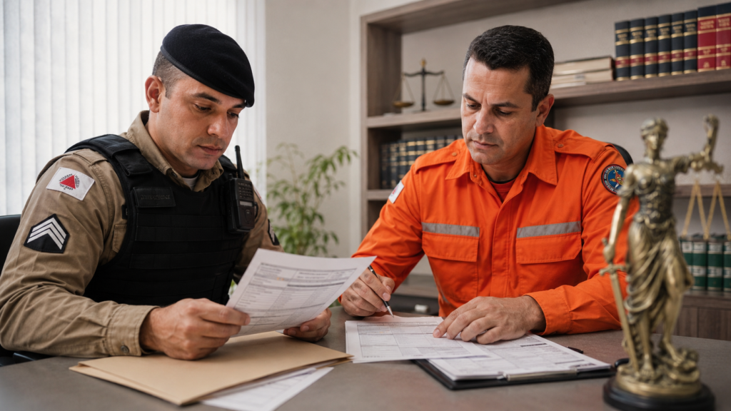 Militar analisa contracheque para pedir o retroativo do auxílio-alimentação da PMMG